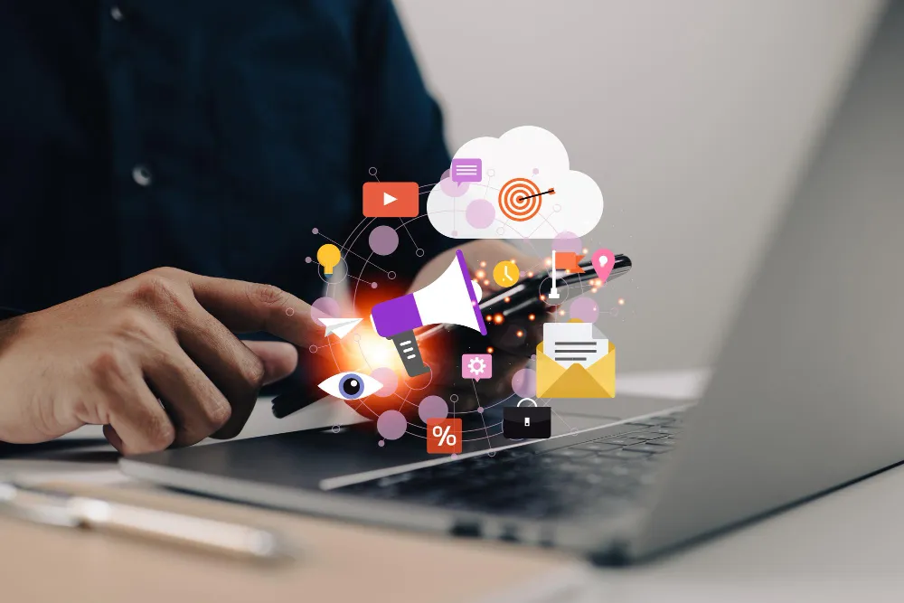 Digital marketing services illustration